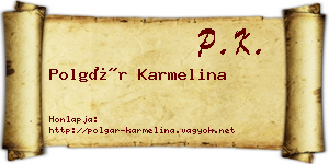 Polgár Karmelina névjegykártya